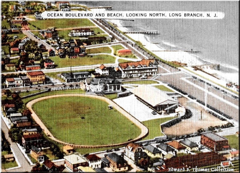 Long Branch New Jersey Along The Boardwalk Street View Antique